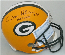 DAVE ROBINSON SIGNED PACKERS FULL SIZE REPLICA HELMET W/ HOF 2013