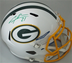 CHARLES WOODSON SIGNED FULL SIZE PACKERS FLAT WHITE REPLICA HELMET - BCA