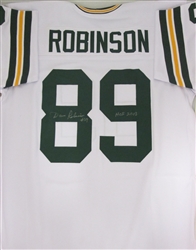 DAVE ROBINSON SIGNED PACKERS WHITE CUSTOM JERSEY W/ HOF 2013