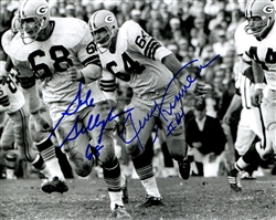 JERRY KRAMER & GALE GILLINGHAM DUAL SIGNED 8X10 PACKERS PHOTO #1