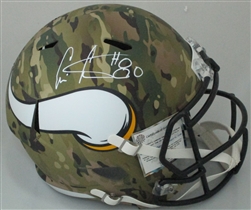 CRIS CARTER SIGNED FULL SIZE VIKINGS CAMO SPEED HELMET