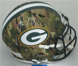 AARON RODGERS SIGNED FULL SIZE PACKERS AUTHENTIC CAMO SPEED HELMET - FAN