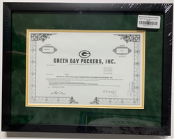 GREEN BAY PACKERS STOCKHOLDERS BLACK FRAME