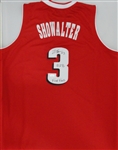 ZAK SHOWALTER SIGNED CUSTOM REPLICA WI BADGERS RED JERSEY W/ SCRIPT - JSA