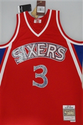 ALLEN IVERSON SIGNED AUTHENTIC MITCHELL & NESS 76'ERS JERSEY - JSA