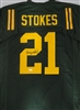 ERIC STOKES SIGNED CUSTOM REPLICA PACKERS 1950'S THROWBACK JERSEY - JSA