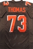 JOE THOMAS SIGNED CUSTOM REPLICA CLE BROWNS JERSEY W/ HOF 2023 - JSA