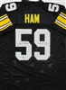 JACK HAM SIGNED CUSTOM REPLICA STEELERS JERSEY - BAS