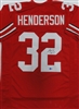 TREVEYON HENDERSON SIGNED CUSTOM REPLICA OSU BUCKEYES JERSEY - BAS