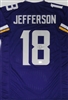 JUSTIN JEFFERSON SIGNED CUSTOM REPLICA VIKINGS PURPLE JERSEY - BAS