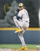 FREDDY PERALTA SIGNED 16X20 BREWERS PHOTO #12 - JSA