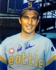 BOB LOCKER SIGNED 8X10 SEATTLE PILOTS PHOTO #1 - BREWERS