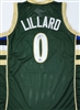 DAMIAN LILLARD SIGNED CUSTOM REPLICA BUCKS GREEN JERSEY - BECKETT