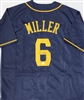 OWEN MILLER SIGNED CUSTOM REPLICA BREWERS BLUE JERSEY - JSA