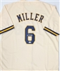 OWEN MILLER SIGNED CUSTOM REPLICA BREWERS CREAM JERSEY - JSA