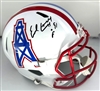 EARL CAMPBELL SIGNED FULL SIZE REPLICA HOUSTON OILERS SPEED HELMET W/ HOF - JSA