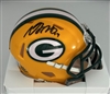 DAVANTE ADAMS SIGNED RIDDELL PACKERS SPEED MINI HELMET - BAS