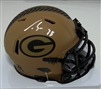 LUKE MUSGRAVE SIGNED RIDDELL PACKERS SALUTE SPEED MINI HELMET - JSA