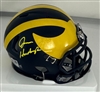 JIM HARBOUGH SIGNED MICHIGAN WOLVERINES SPEED MINI HELMET - FAN