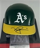 MARK MCGWIRE SIGNED RAWLINGS ATHLETICS MINI HELMET - JSA