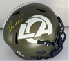 PUKA NACUA SIGNED FULL SIZE RAMS SALUTE REPLICA SPEED HELMET - FAN