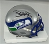 SHAUN ALEXANDER SIGNED SEAHAWKS SPEED MINI HELMET - BAS