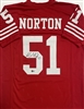 KEN NORTON JR SIGNED CUSTOM REPLICA SF 49ERS JERSEY - BAS