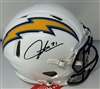 LADANIAN TOMLINSON SIGNED FULL SIZE CHARGERS AUTHENTIC WHITE HELMET - BAS