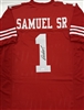 DEEBO SAMUEL SIGNED CUSTOM REPLICA SF 49ERS JERSEY - JSA