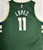 BROOK LOPEZ SIGNED FANATICS FAST BREAK MILW BUCKS GREEN JERSEY - JSA