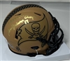 BRAD JOHNSON SIGNED BUCCANEERS SALUTE SPEED MINI HELMET W/ SCRIPT - JSA