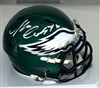 NOLAN SMITH SIGNED EAGLES SPEED MINI HELMET - BAS