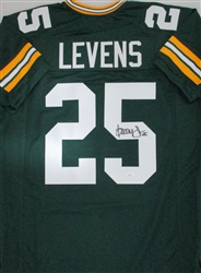 DORSEY LEVENS SIGNED CUSTOM REPLICA PACKERS GREEN JERSEY - JSA