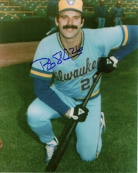 BOB SKUBE SIGNED 8X10 BREWERS PHOTO #1