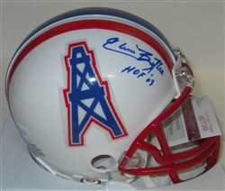 ELVIN BETHEA SIGNED HOUSTON OILERS MINI HELMET - JSA