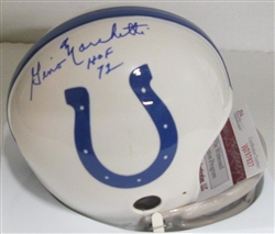 GINO MARCHETTI SIGNED COLTS THROWBACK MINI HELMET - JSA