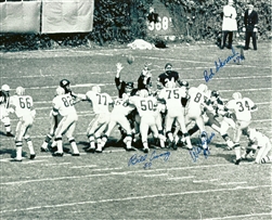 WILLIE DAVIS, BILL CURRY, BOB SKORONSKI SIGNED 8X10 PHOTO