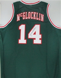 JON McGLOCKLIN SIGNED CUSTOM REPLICA GREEN BUCKS JERSEY - JSA