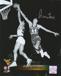 JERRY WEST SIGNED 8X10 WEST VIRGINIA PHOTO #4