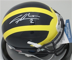 CHARLES WOODSON SIGNED MICHIGAN WOLVERINES MINI HELMET - BCA