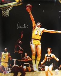 JERRY WEST SIGNED 16X20 LA LAKERS PHOTO #1 - JSA