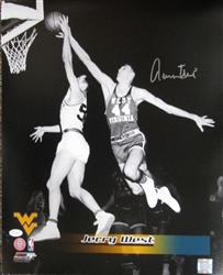 JERRY WEST SIGNED 16X20 WEST VIRGINIA PHOTO #4