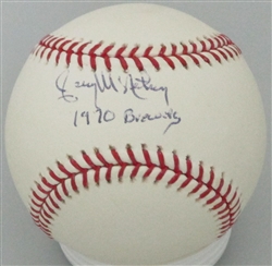 JERRY McNERTNEY SIGNED OFFICIAL BASEBALL W/ 1970 BREWERS