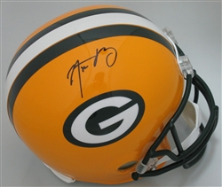 AARON RODGERS SIGNED FULL SIZE PACKERS REPLICA HELMET