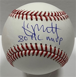 GEORGE BRETT SIGNED OFFICIAL MLB BASEBALL W/ '80 AL MVP - ROYALS - JSA