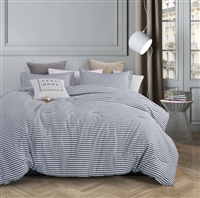 Bergen Blue Stripes 100% Cotton Comforter Set