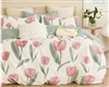 Emily Pink Tulip  100% Cotton  Comforter Set