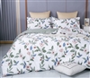 Tess Green/White  100% Cotton Reversible Comforter Set