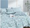 Dazzled Dreams Blue Floral 100% Cotton Comforter Set