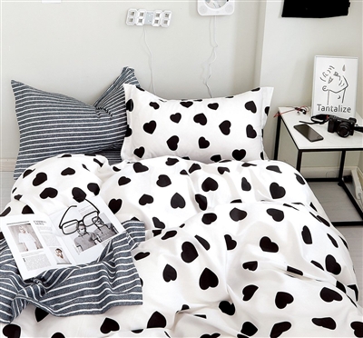 Berlin Heart Print 100% Cotton Comforter Set